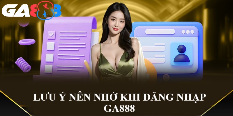Những lưu ý quan trọng khi đăng nhập tài khoản GA888